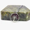 buy online Garnet Pendant - Tree of Life