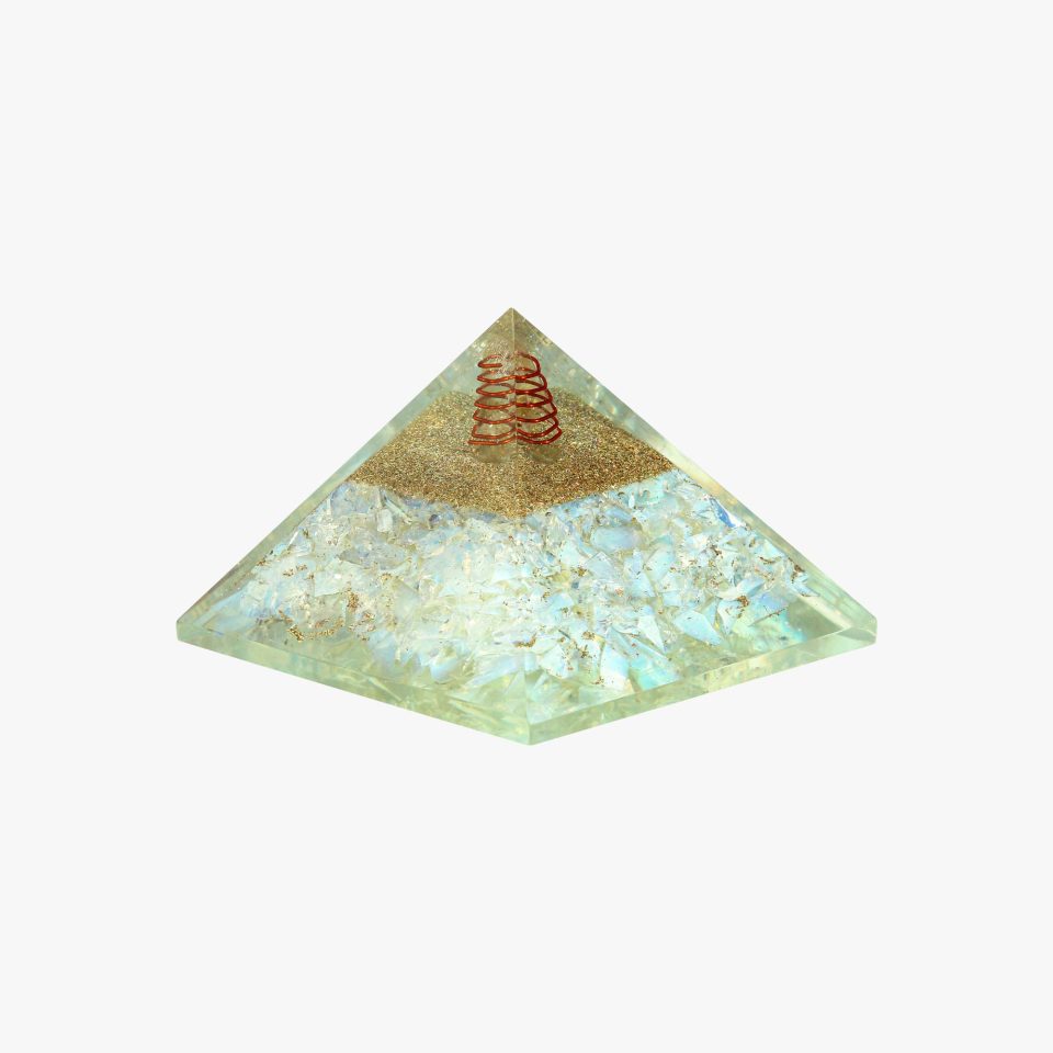 buy online Opalite Orgone Pyramid With 4 Crystal Quartz Points