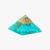 Aquamarine and Clear Crystal Orgone Pyramid