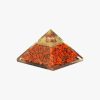 natural Red Jasper, & Clear Quartz Orgone Pyramid