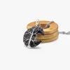Black Tourmaline Crystal Wire Wrapped Moon Pendant