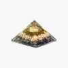 natural Tiger Eye, Sunstone & Amethyst Orgone Pyramid