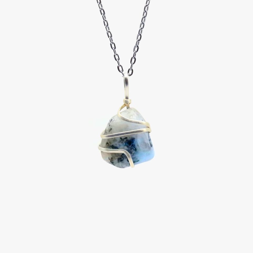Rainbow Moonstone Pendant - Tumbled