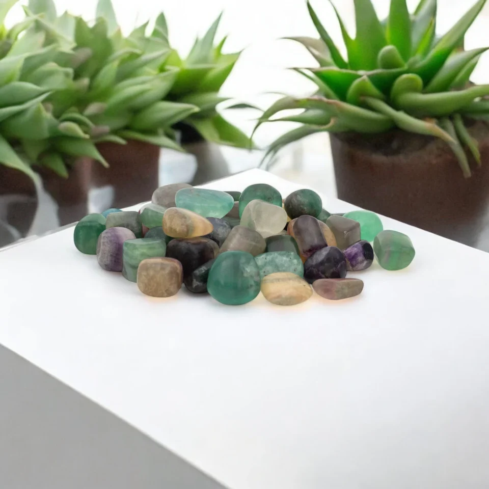 buy online Multi Fluorite Tumbled Stone