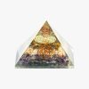 Tiger Eye, Sunstone & Amethyst Orgone Pyramid