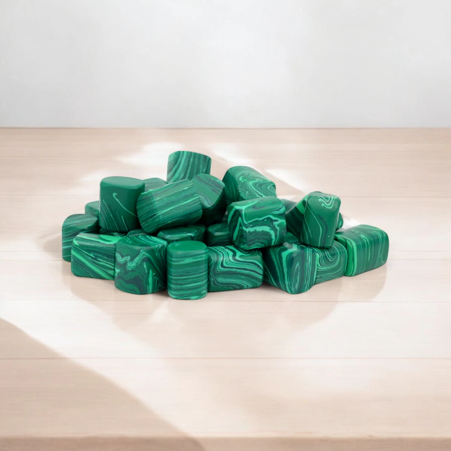 natural Malachite (Synthetic) Tumbled Stone