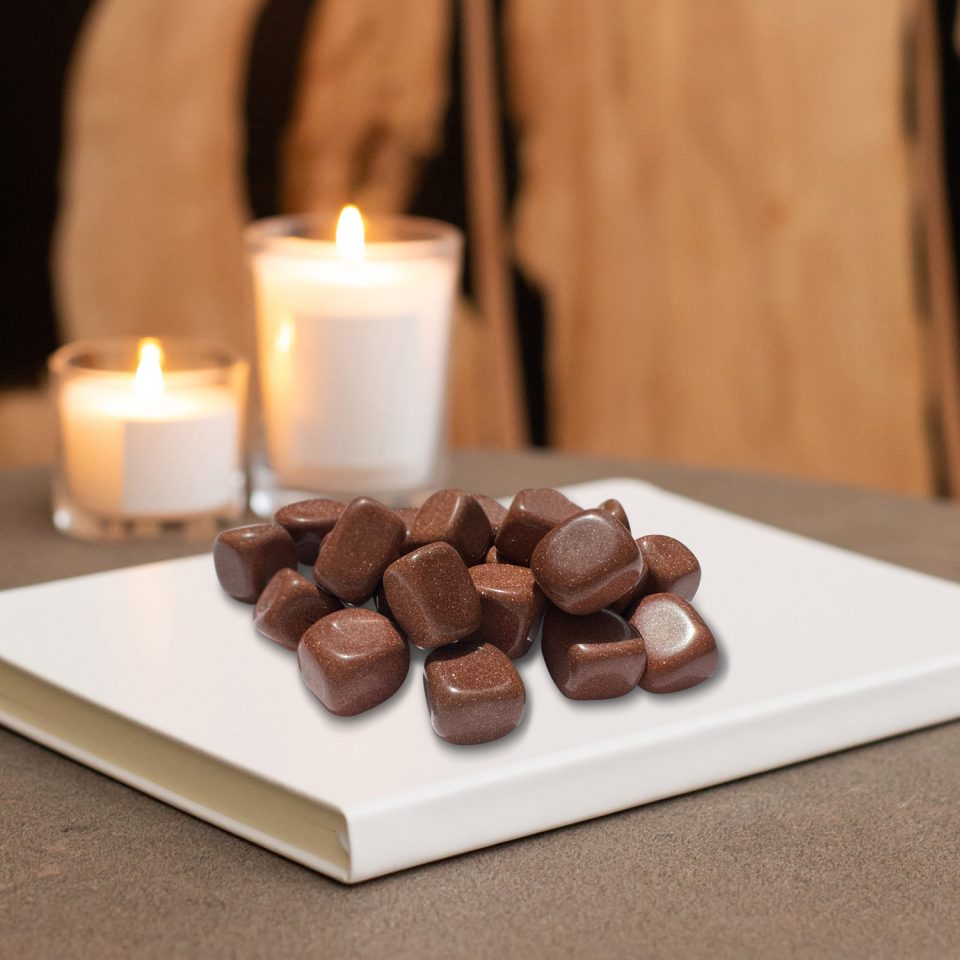 natural Red Goldstone Tumble Stone