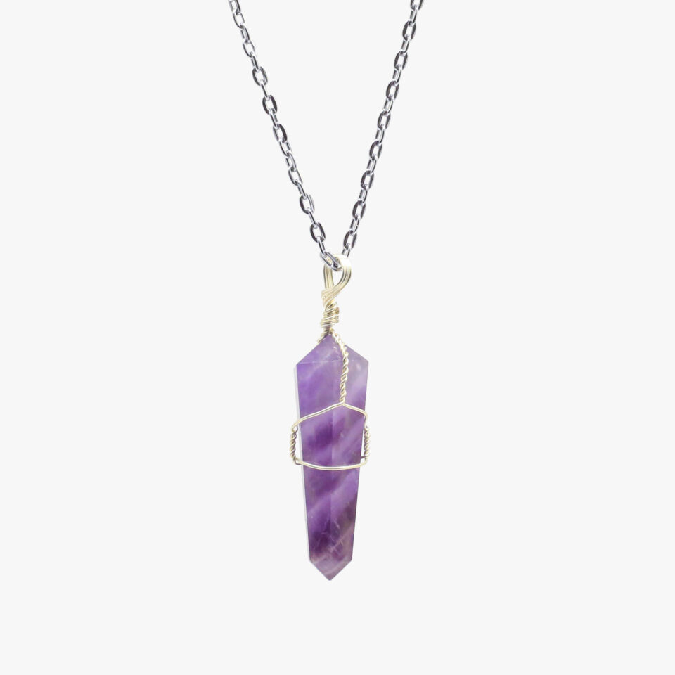 Amethyst Pendant - Wire