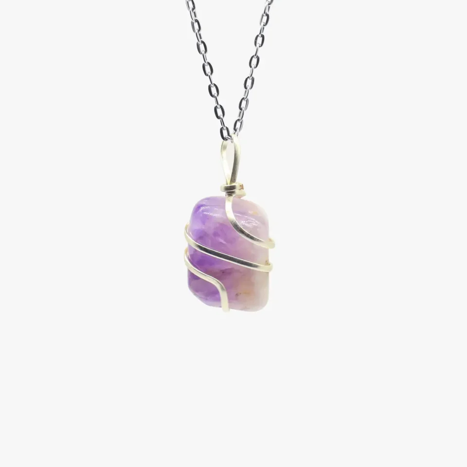 Amethyst Tumbled Stone Pendant