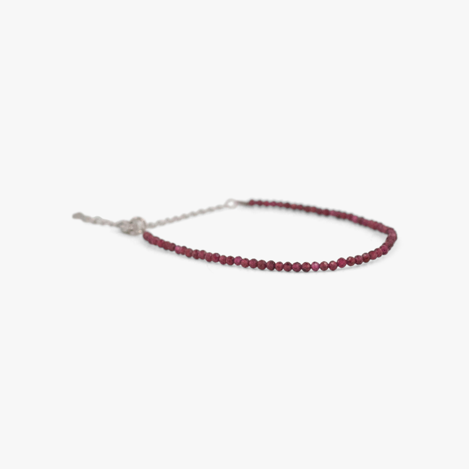 Garnet Beads Anklet