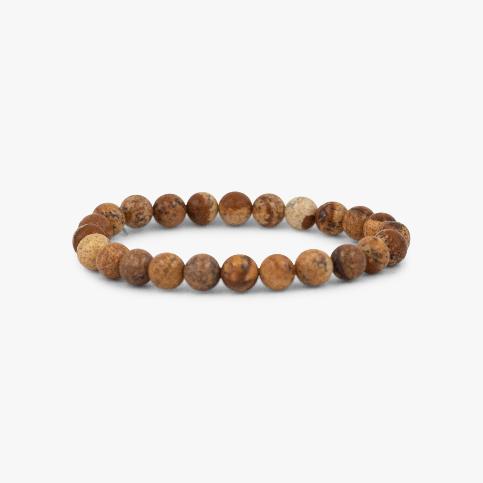 Picture Jasper Beads Bracelet