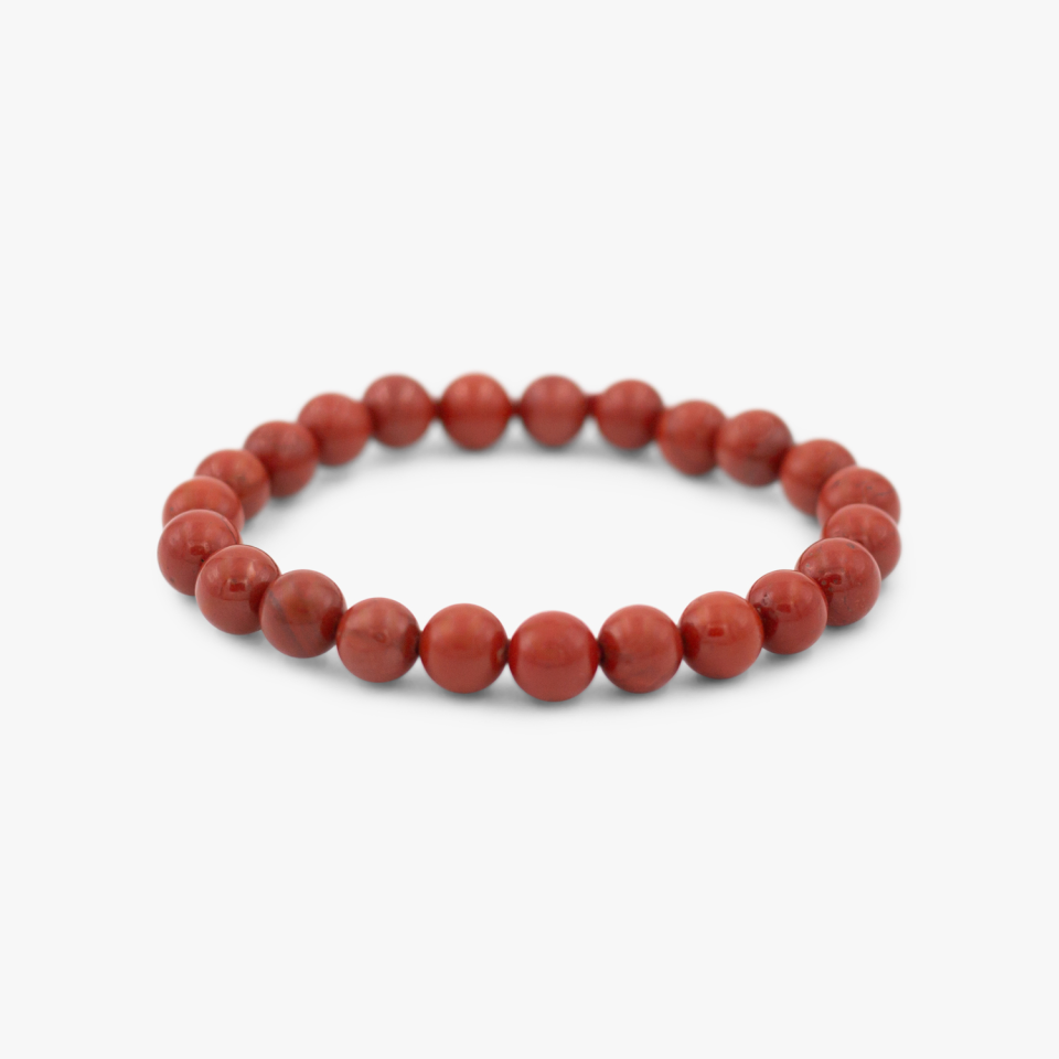 Red Jasper Beads Bracelet