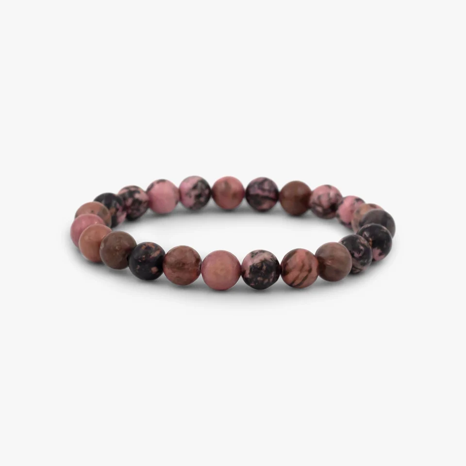Rhodonite Matrix Beads Bracelet