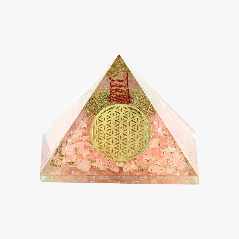 Rose Quartz Orgone Pyramid