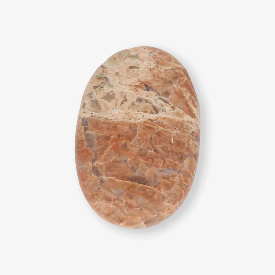 Peach Moonstone Palm Stone