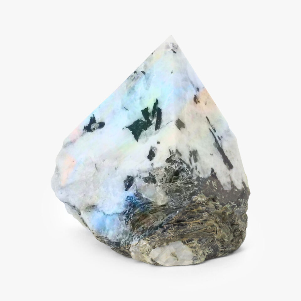 Rainbow Moonstone Freeform Pointed Corners