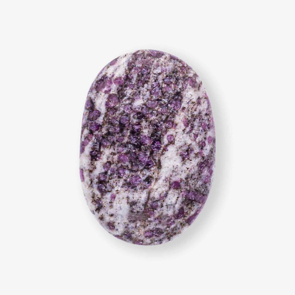 Ruby Quartz Matrix Palm Stone