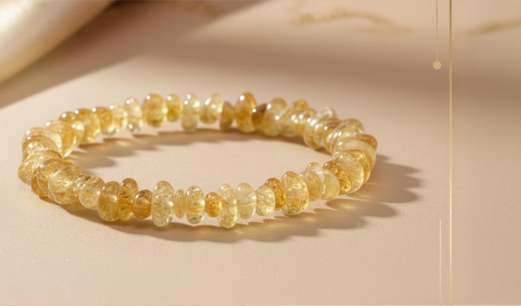 Citrine Chips Bracelet Online in India- Tocrystal
