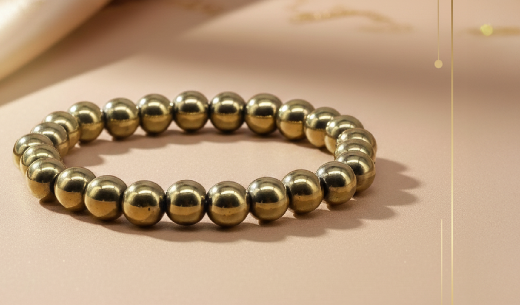 Pyrite Beads Bracelet - Tocrystal