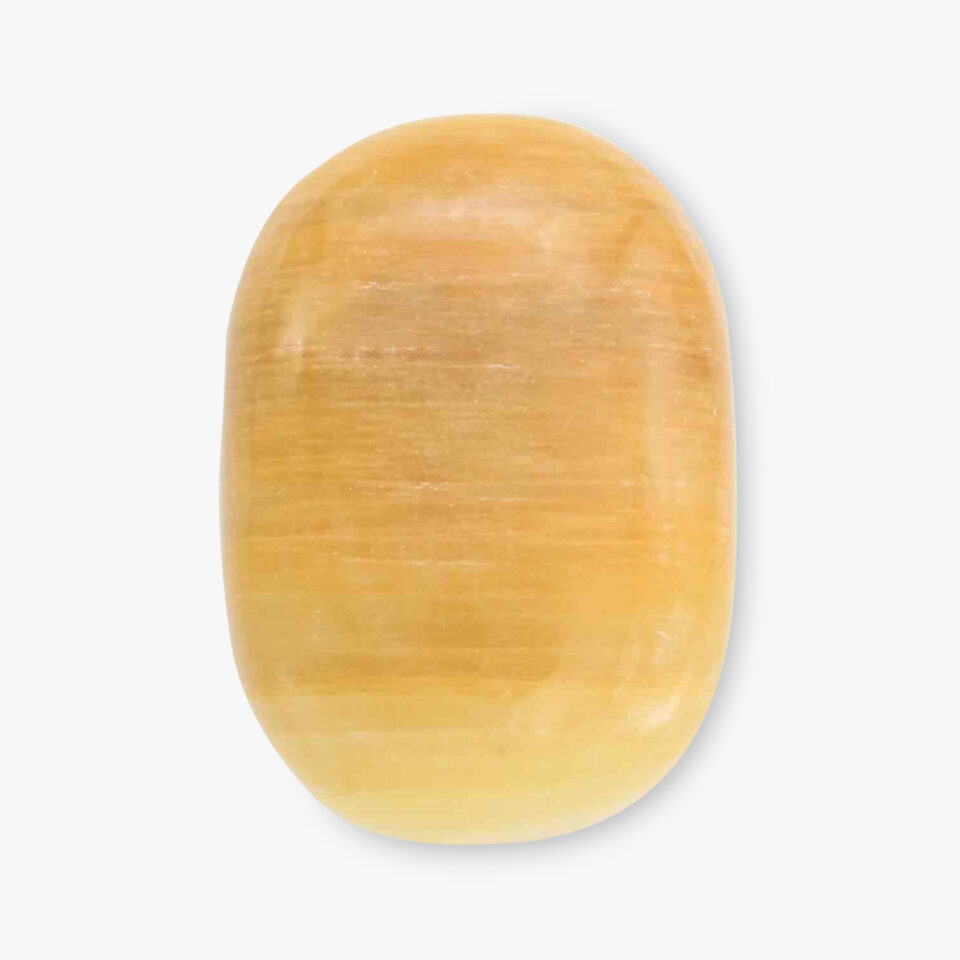 Yellow Calcite Palm Stone